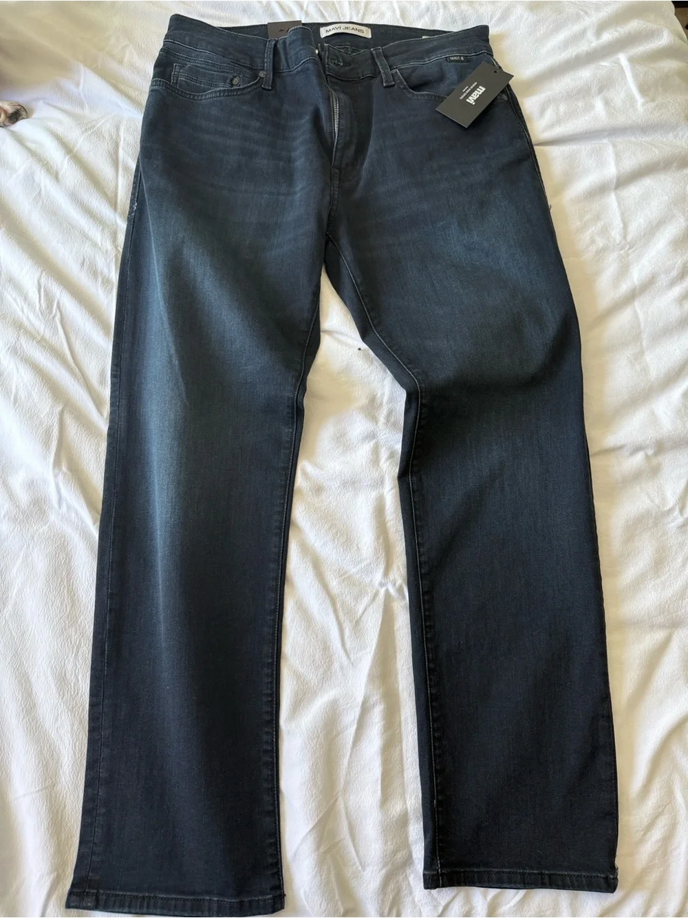 Mavi Zach Straight Leg Jeans in Dark Blue